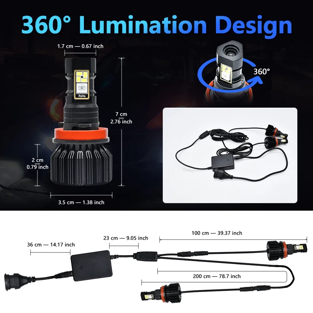 Bayerley RGB 5050 LED Fog Ligh - огляд і ціна Headlight Aiming Tool