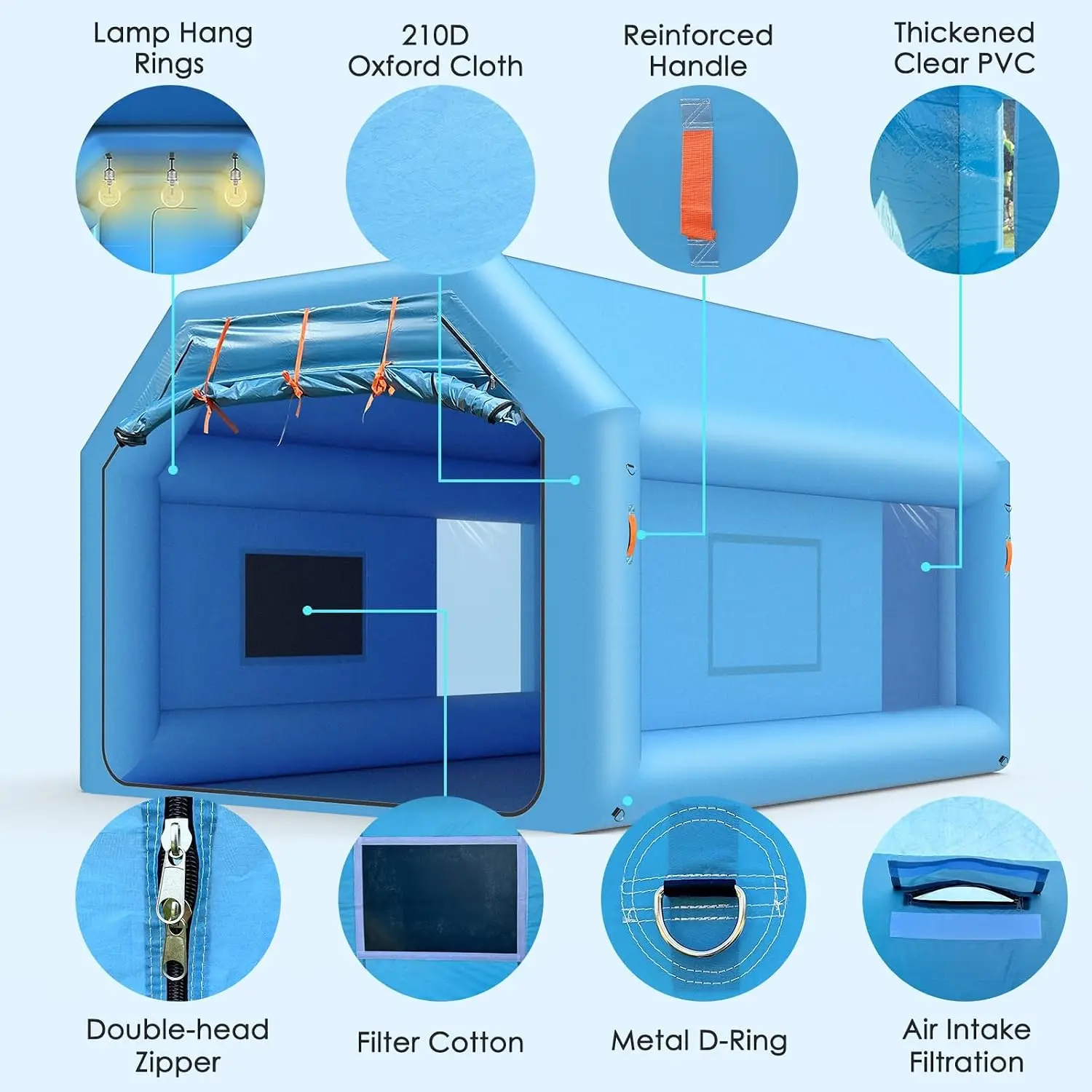 10x8.2x7.2FT Inflatable Paint  - огляд і ціна Inflatable Paint Booth